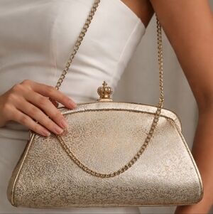 Gold Embossed Lux 1950's Bag Shoulder Strap